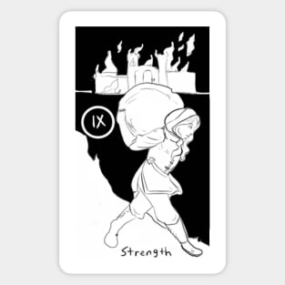 Strength Scarlet Tarot Card Sticker